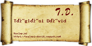 Téglási Dávid névjegykártya