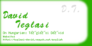 david teglasi business card